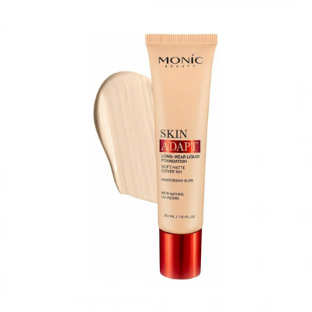 Monic Beauty тональная основа Skin Adapt Soft Matte 30ml №02 light Beige